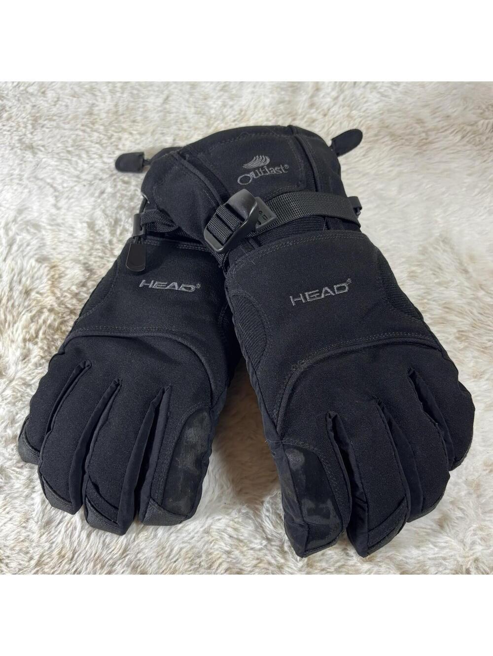 HEAD Ski Gloves Mens Medium Black Outlast Insulated Winter